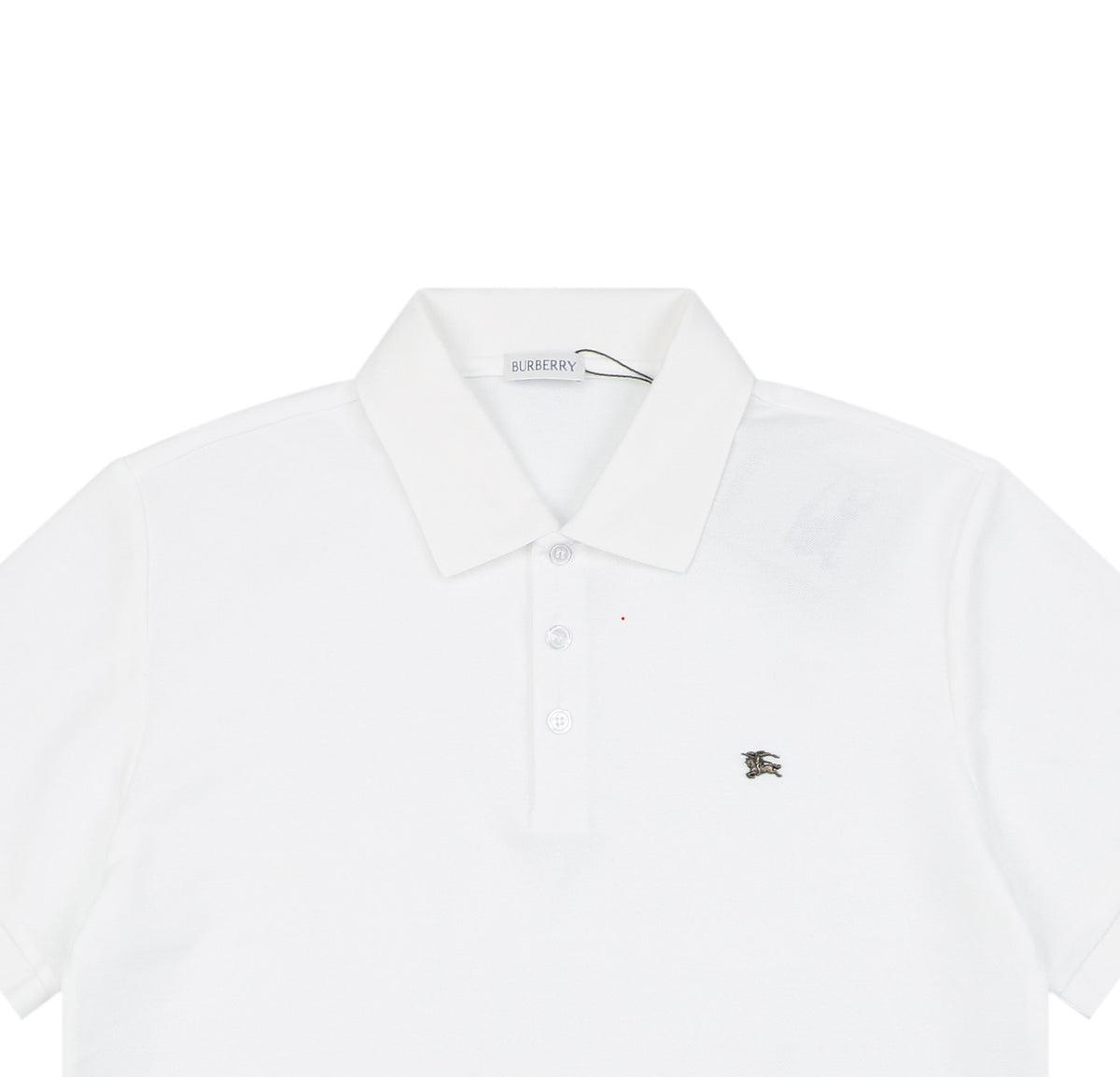 Burberry Metal Equestrian Knight Polo Shirt – White
