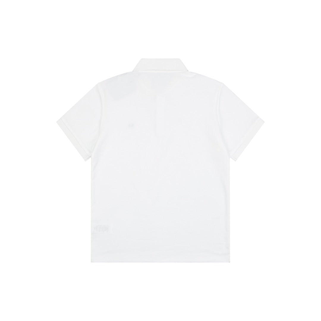 Burberry Metal Equestrian Knight Polo Shirt – White