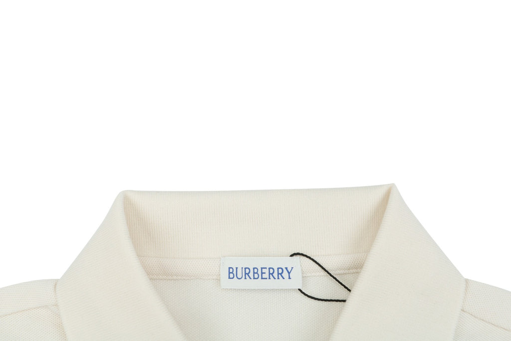 Burberry Metal Equestrian Knight Polo Shirt – Cream