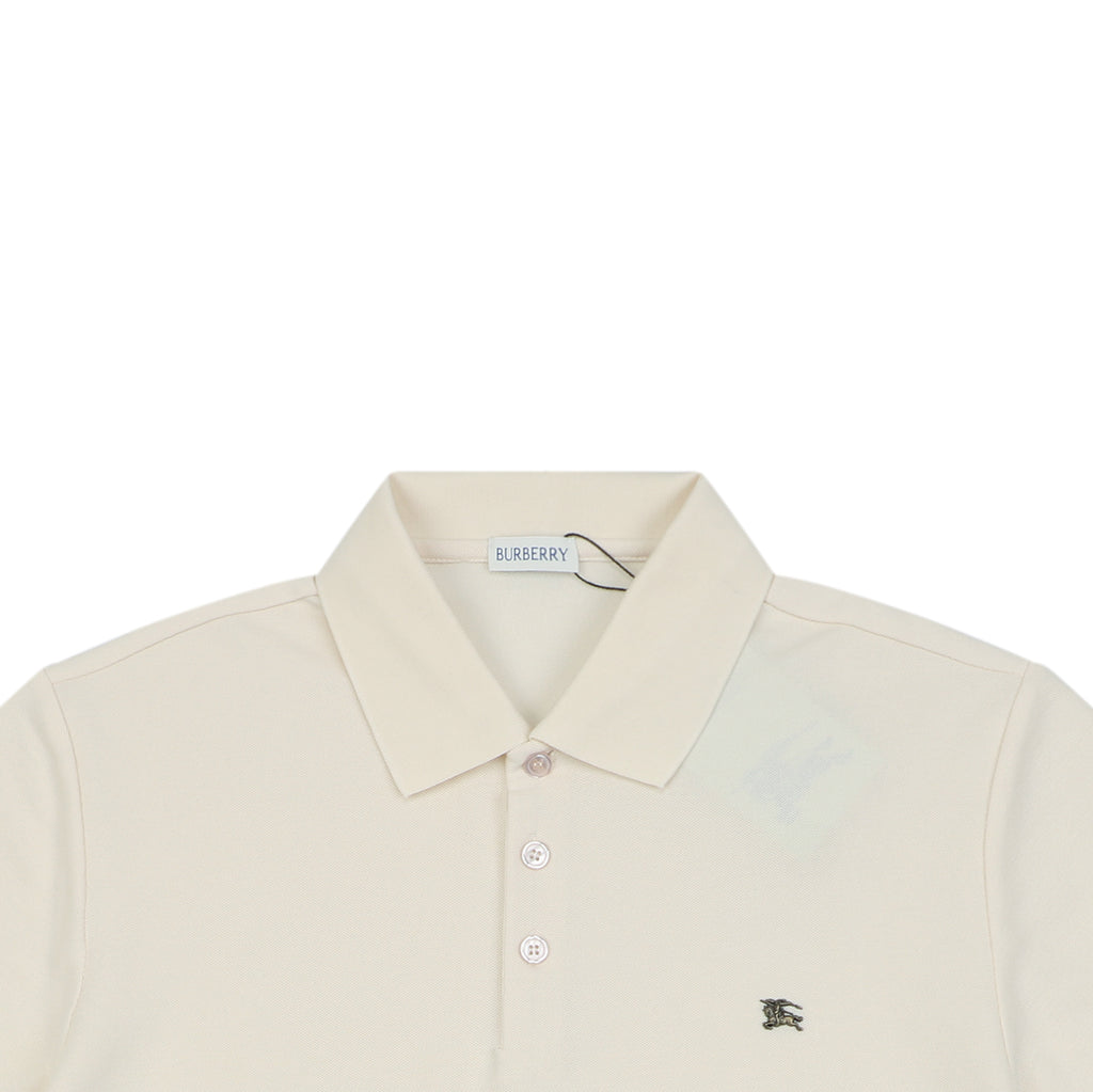 Burberry Metal Equestrian Knight Polo Shirt – Cream
