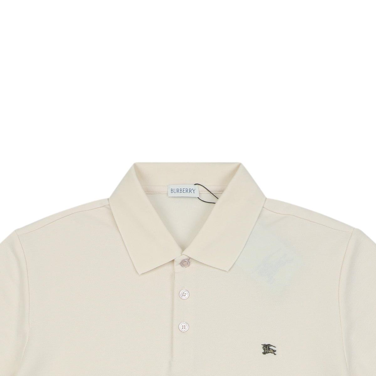 Burberry Metal Equestrian Knight Polo Shirt – Cream