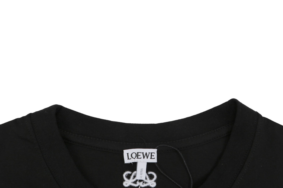 Loewe Big Red Beast Appliqué Embroidered Tee – Black