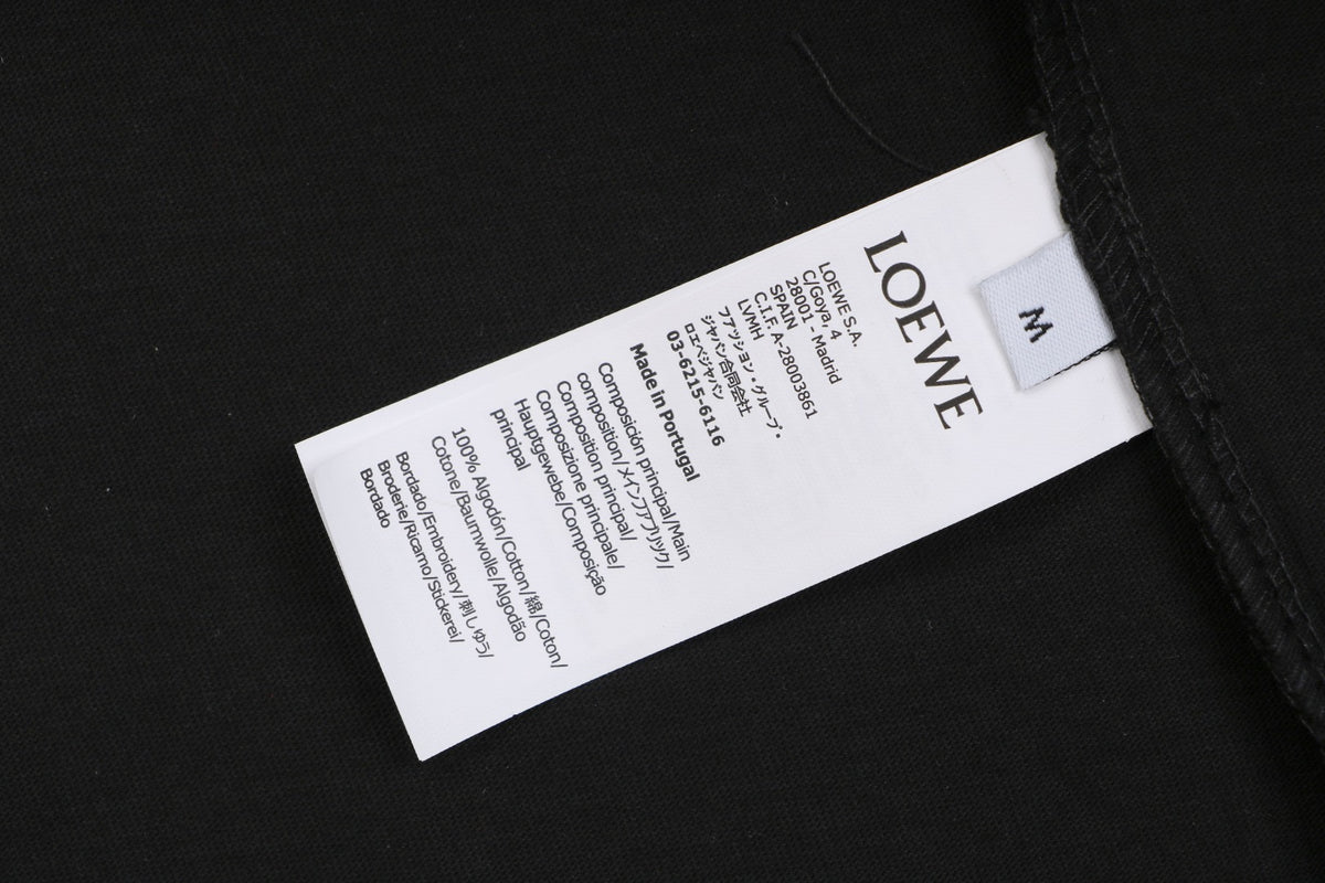 Loewe Big Red Beast Appliqué Embroidered Tee – Black