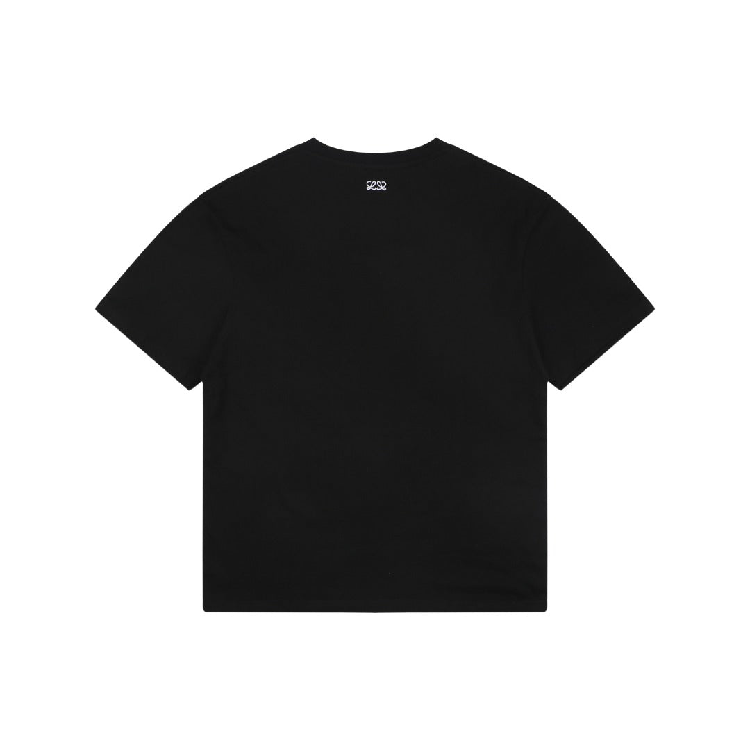 Loewe Big Red Beast Appliqué Embroidered Tee – Black
