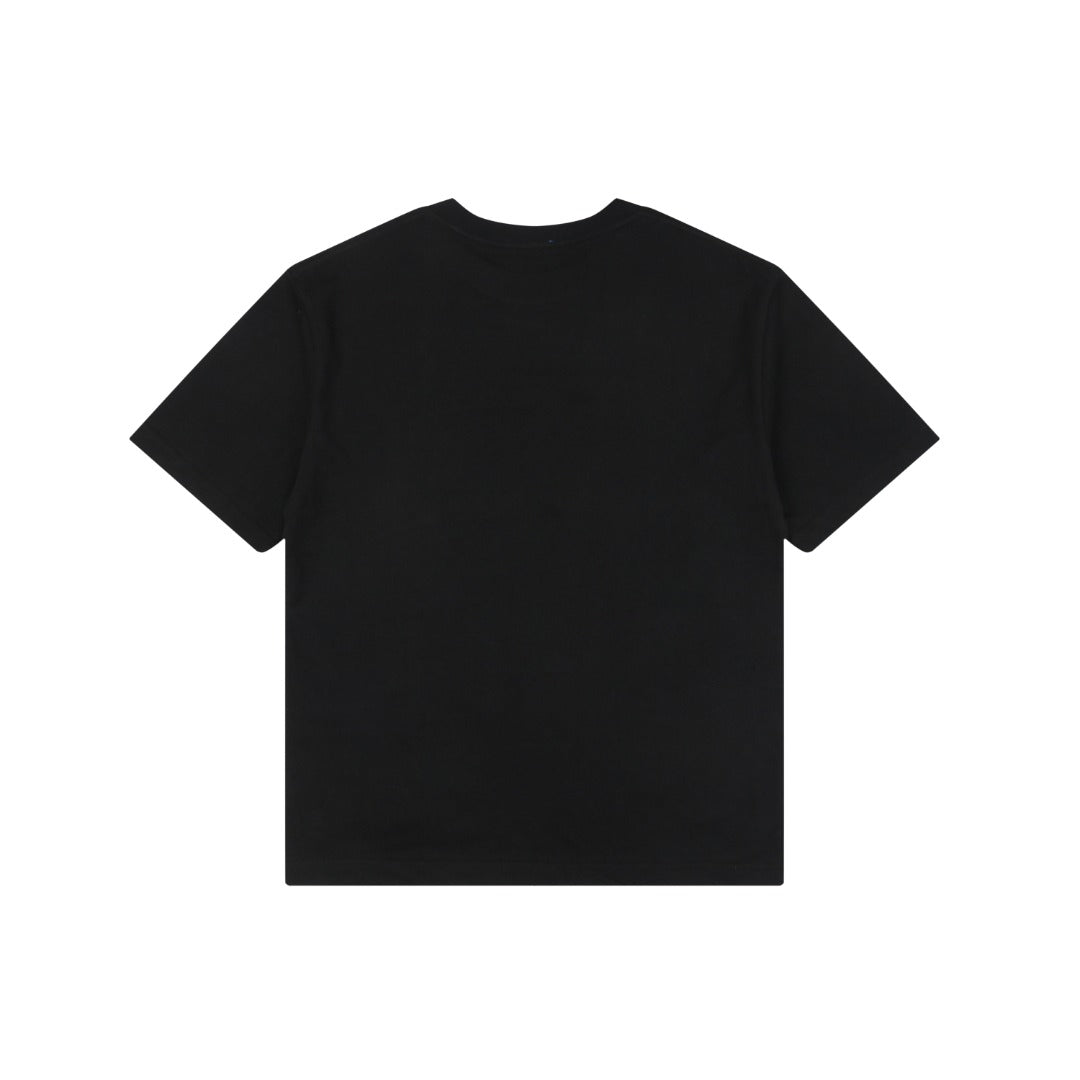 Burberry Thistle Floral Logo Print Short-Sleeve Tee Black