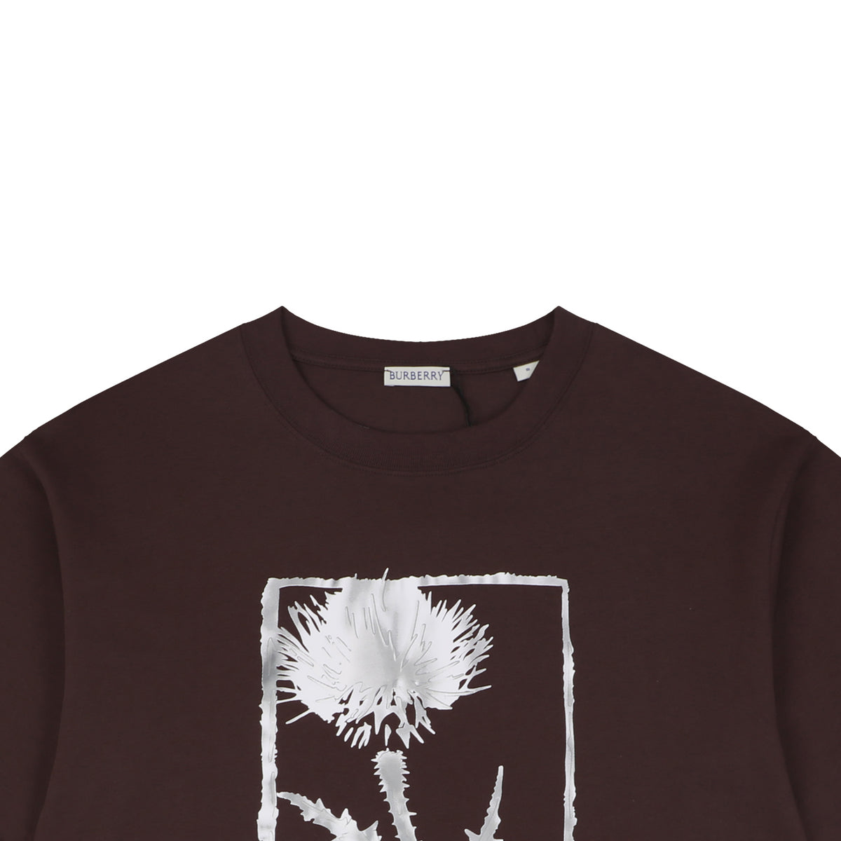Burberry Thistle Floral Logo Print Short-Sleeve Tee Brown