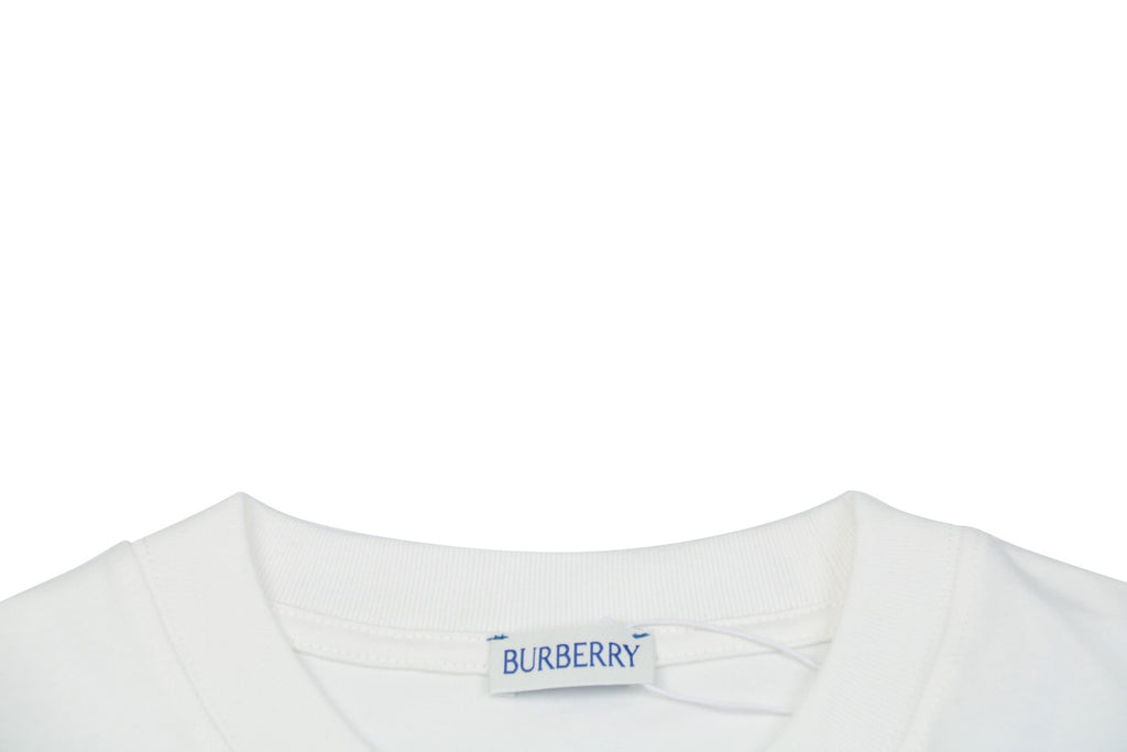 Burberry Thistle Floral Logo Print Short-Sleeve Tee White