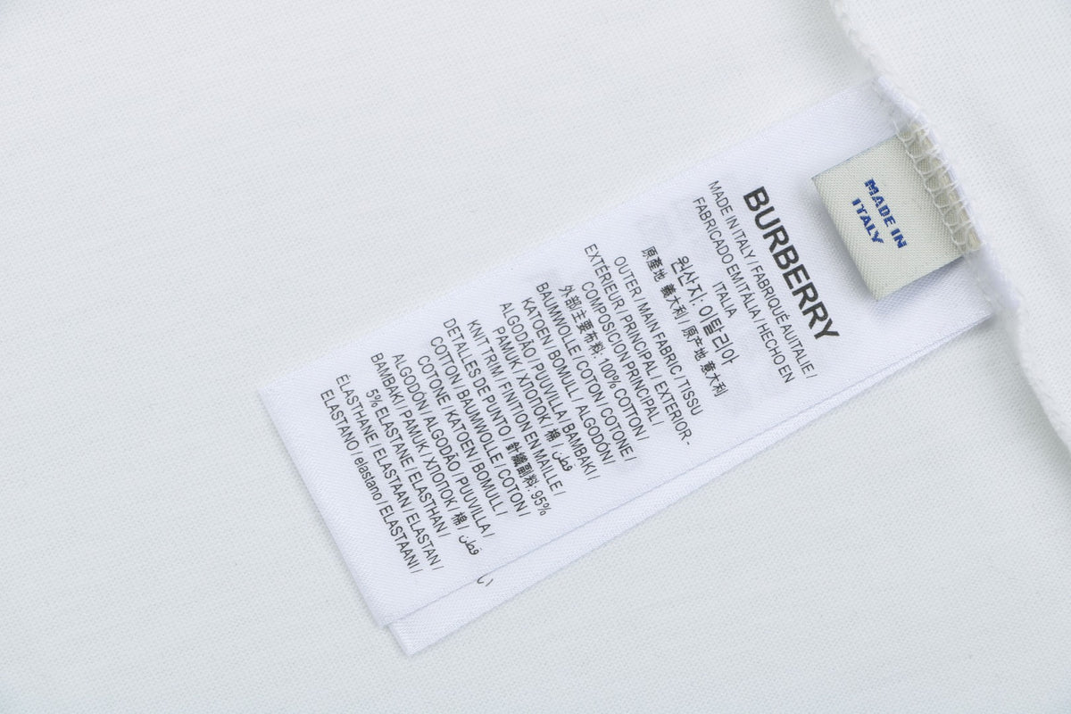 Burberry Thistle Floral Logo Print Short-Sleeve Tee White
