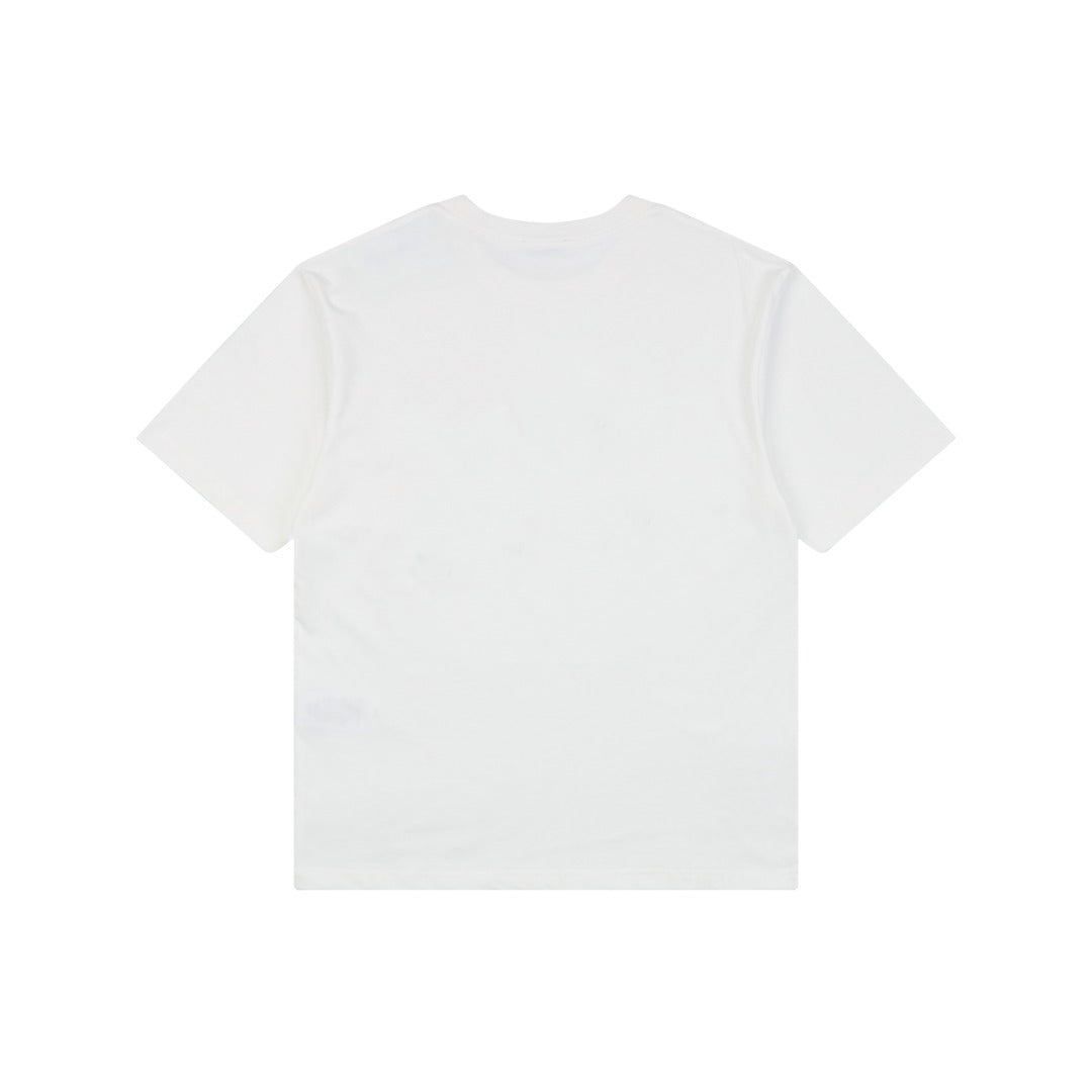 Burberry Thistle Floral Logo Print Short-Sleeve Tee White