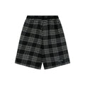 Chrome Hearts Plaid Cross Leather Patch 3/4 Shorts Black
