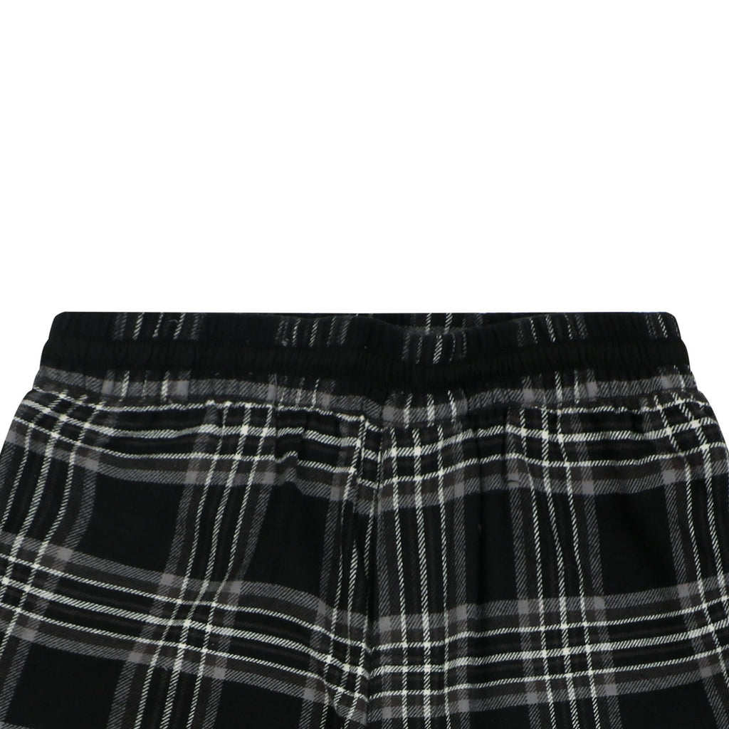 Chrome Hearts Plaid Cross Leather Patch 3/4 Shorts Black