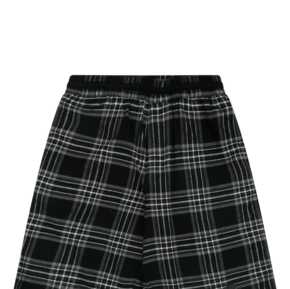 Chrome Hearts Plaid Cross Leather Patch 3/4 Shorts Black