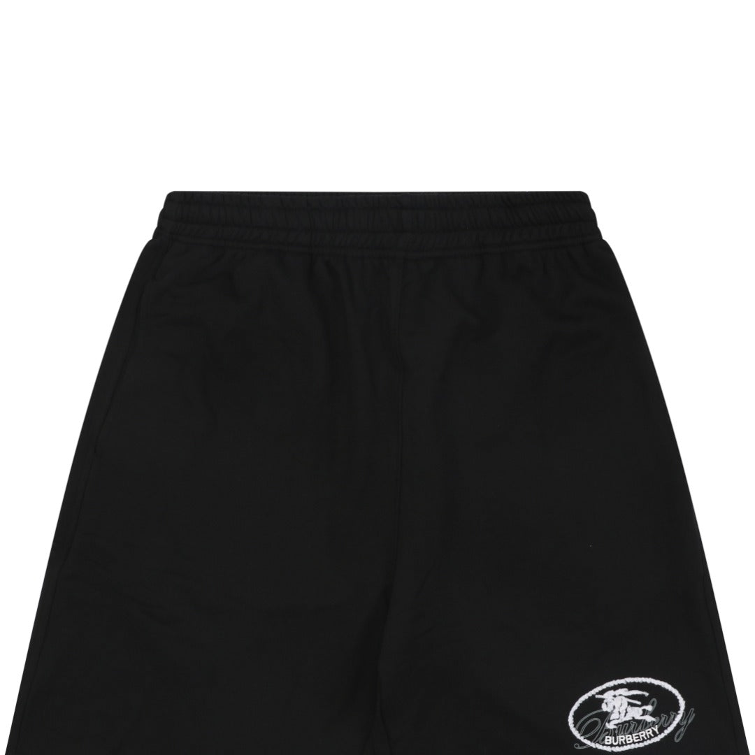 Burberry Oval Equestrian Knight Embroidered Shorts Black