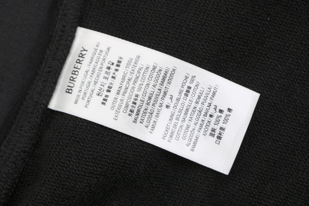 Burberry Oval Equestrian Knight Embroidered Shorts Black