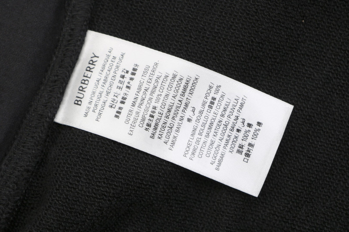 Burberry Oval Equestrian Knight Embroidered Shorts Black