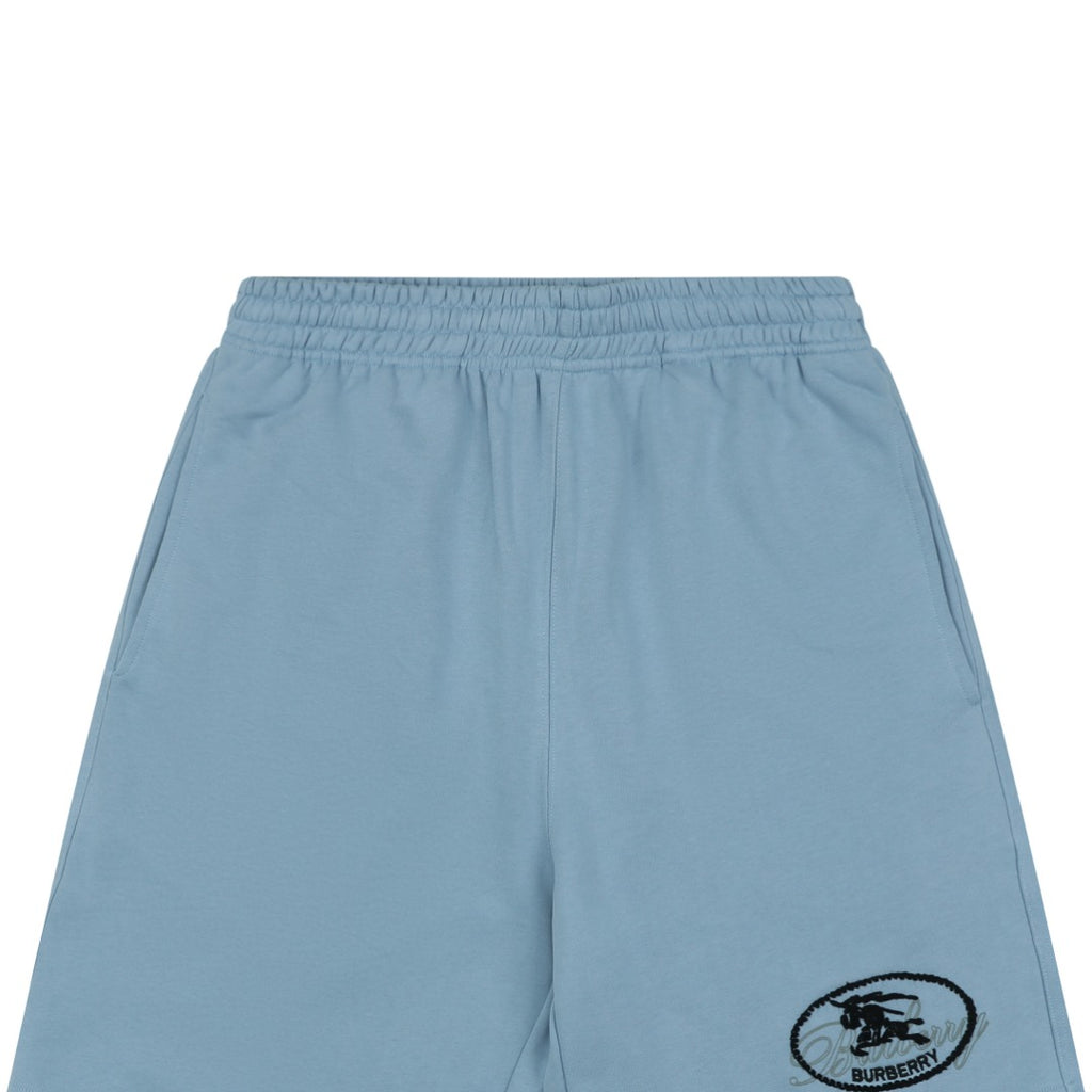 Burberry Oval Equestrian Knight Embroidered Shorts Blue