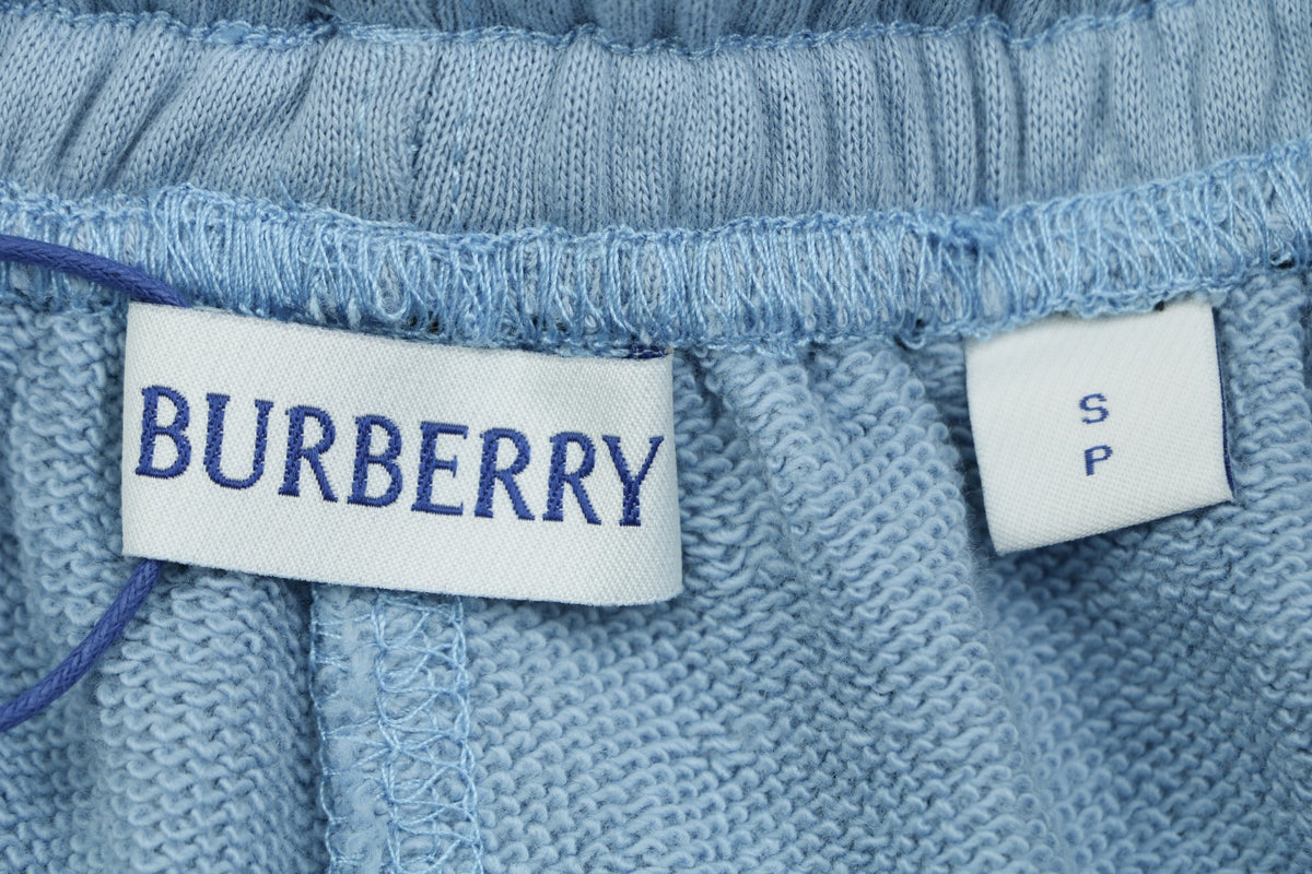 Burberry Oval Equestrian Knight Embroidered Shorts Blue