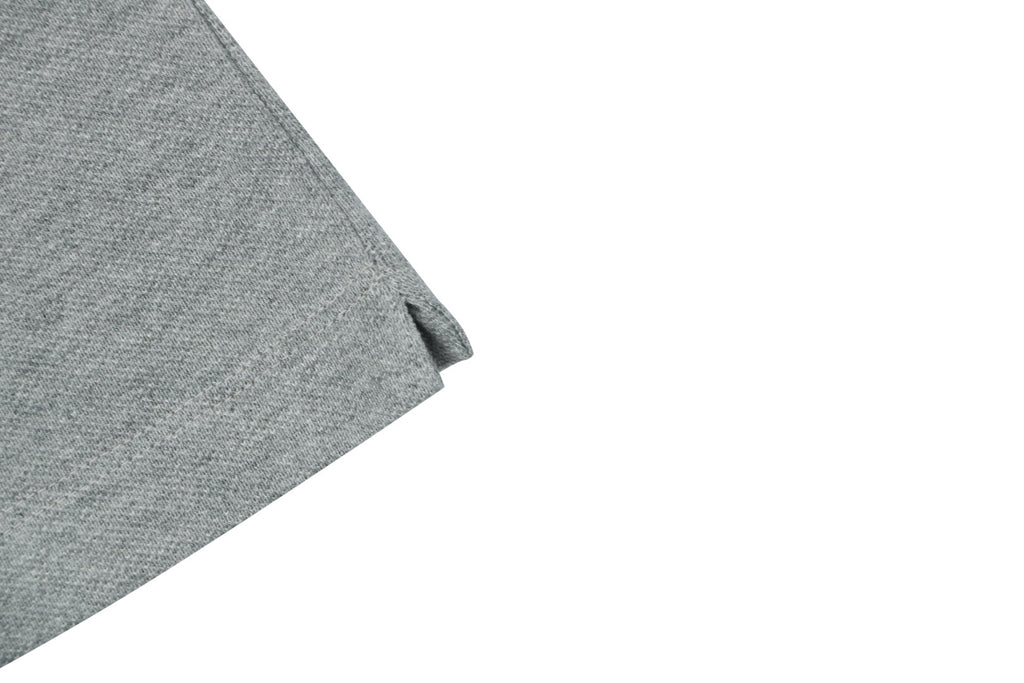 Moncler Grosgrain Button Placket Polo Shirt Grey