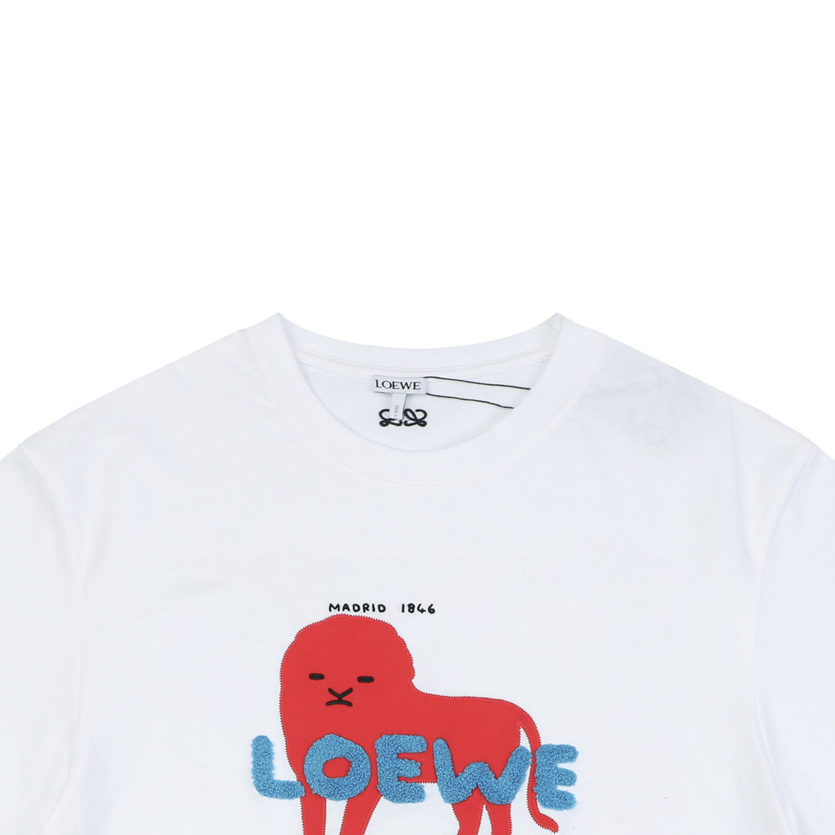 Loewe Red Monster Appliqué Short-Sleeve Tee White