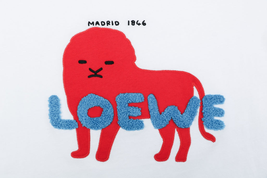 Loewe Red Monster Appliqué Short-Sleeve Tee White