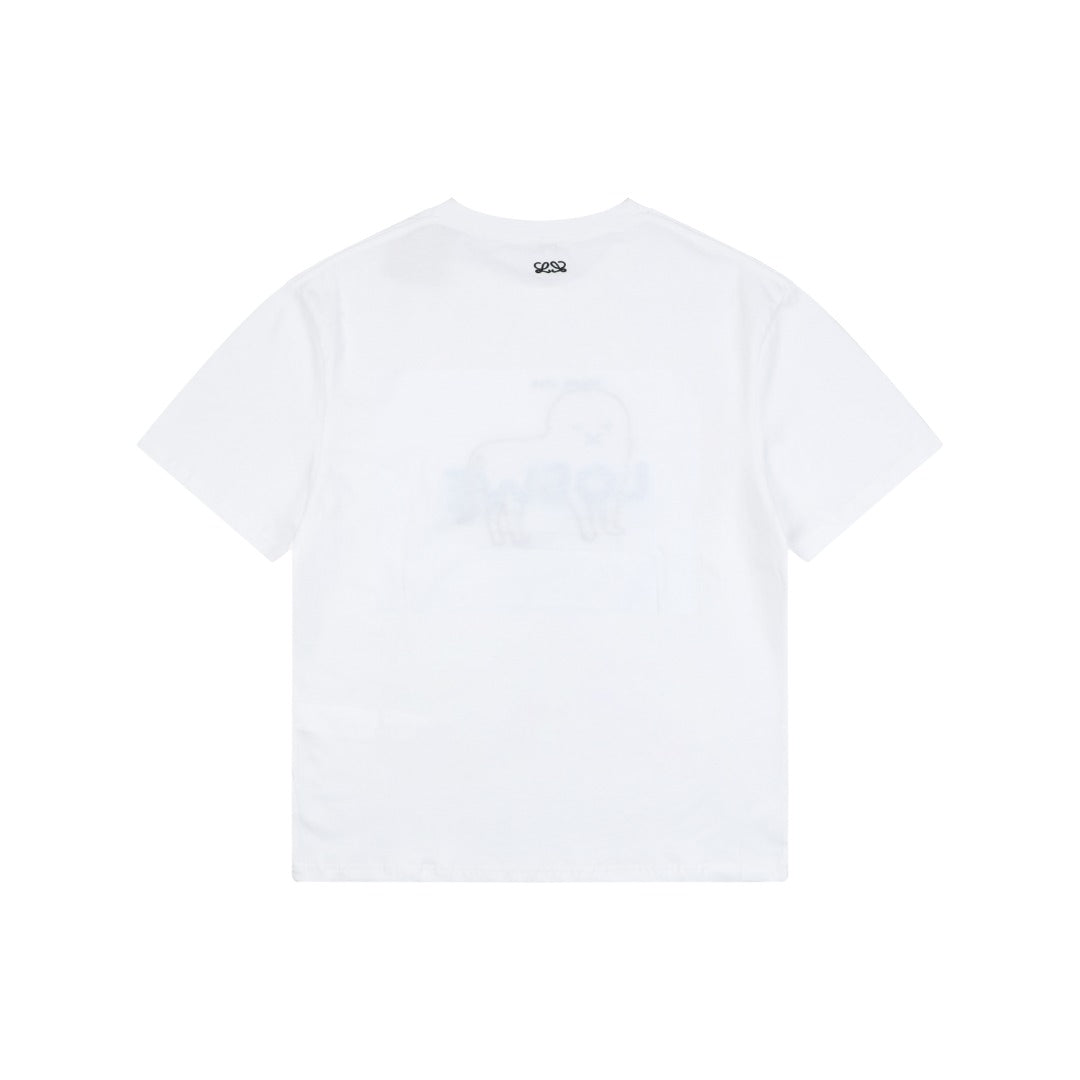 Loewe Red Monster Appliqué Short-Sleeve Tee White