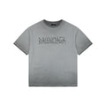 Balenciaga Paris Coordinates Letter Print Tee Light Grey