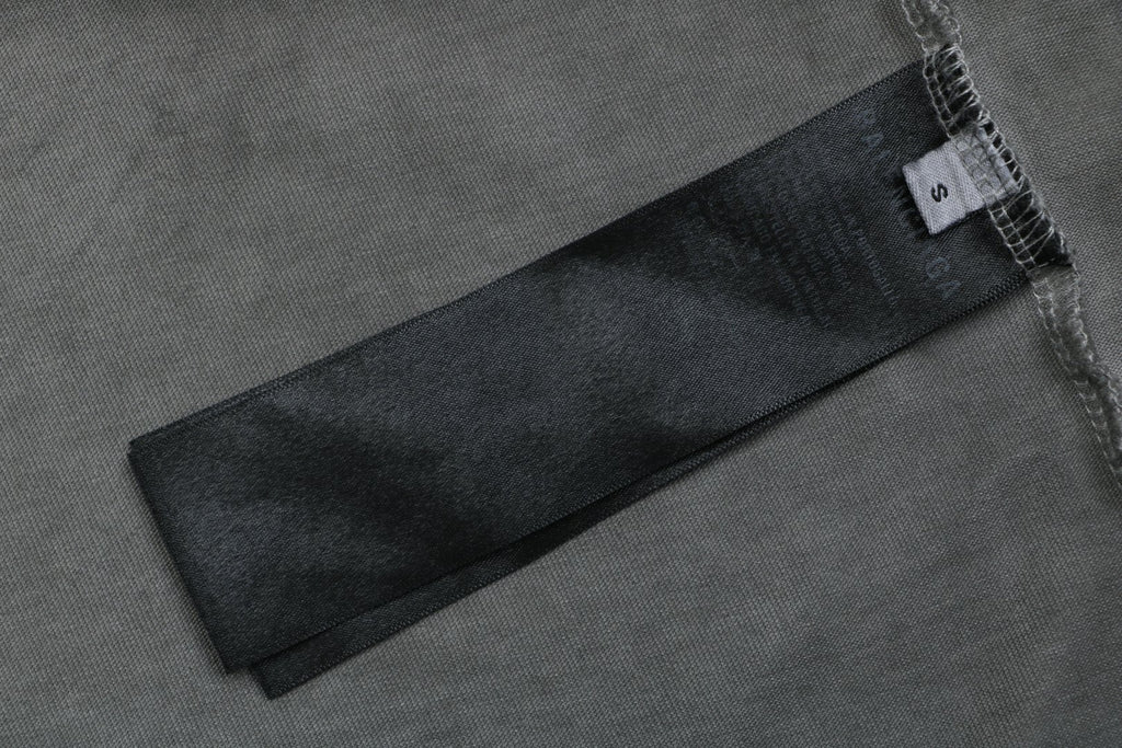 Balenciaga Paris Coordinates Letter Print Tee Light Grey
