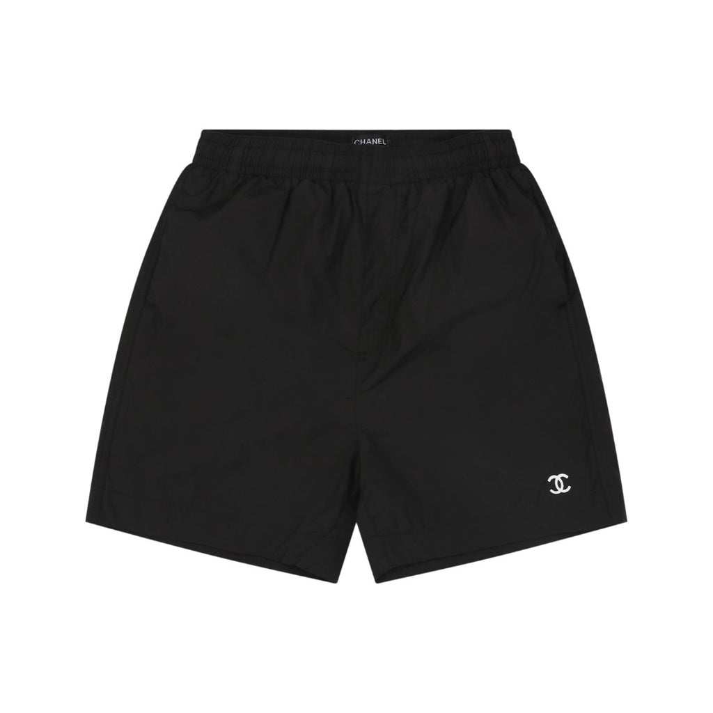 Chanel CC Mini Logo Embroidered Shorts – Black