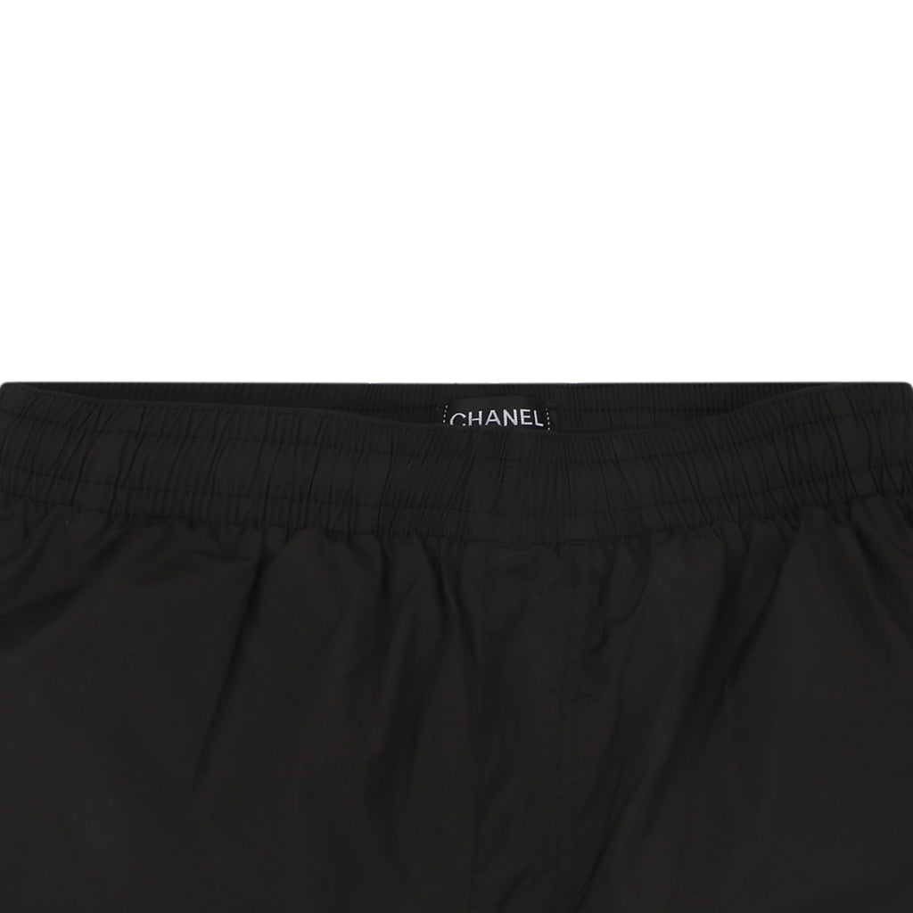 Chanel CC Mini Logo Embroidered Shorts – Black