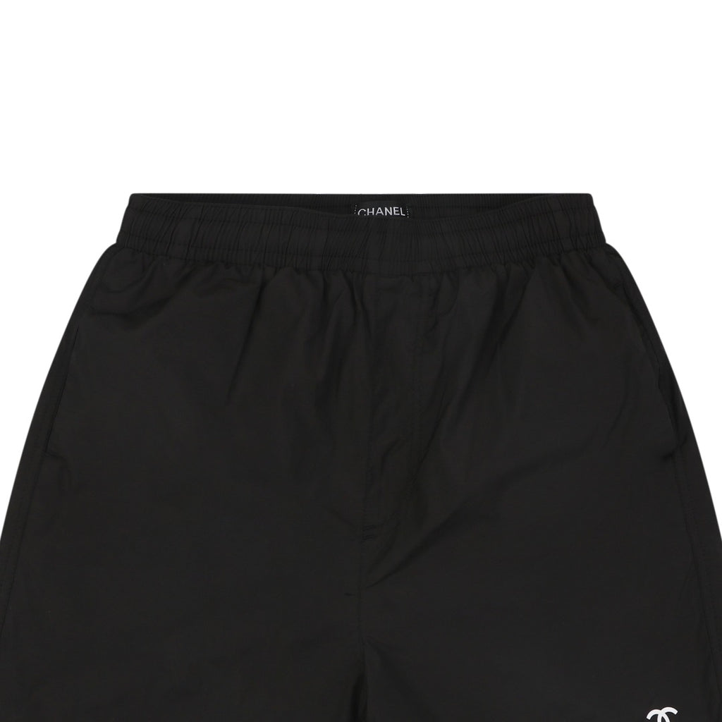Chanel CC Mini Logo Embroidered Shorts – Black