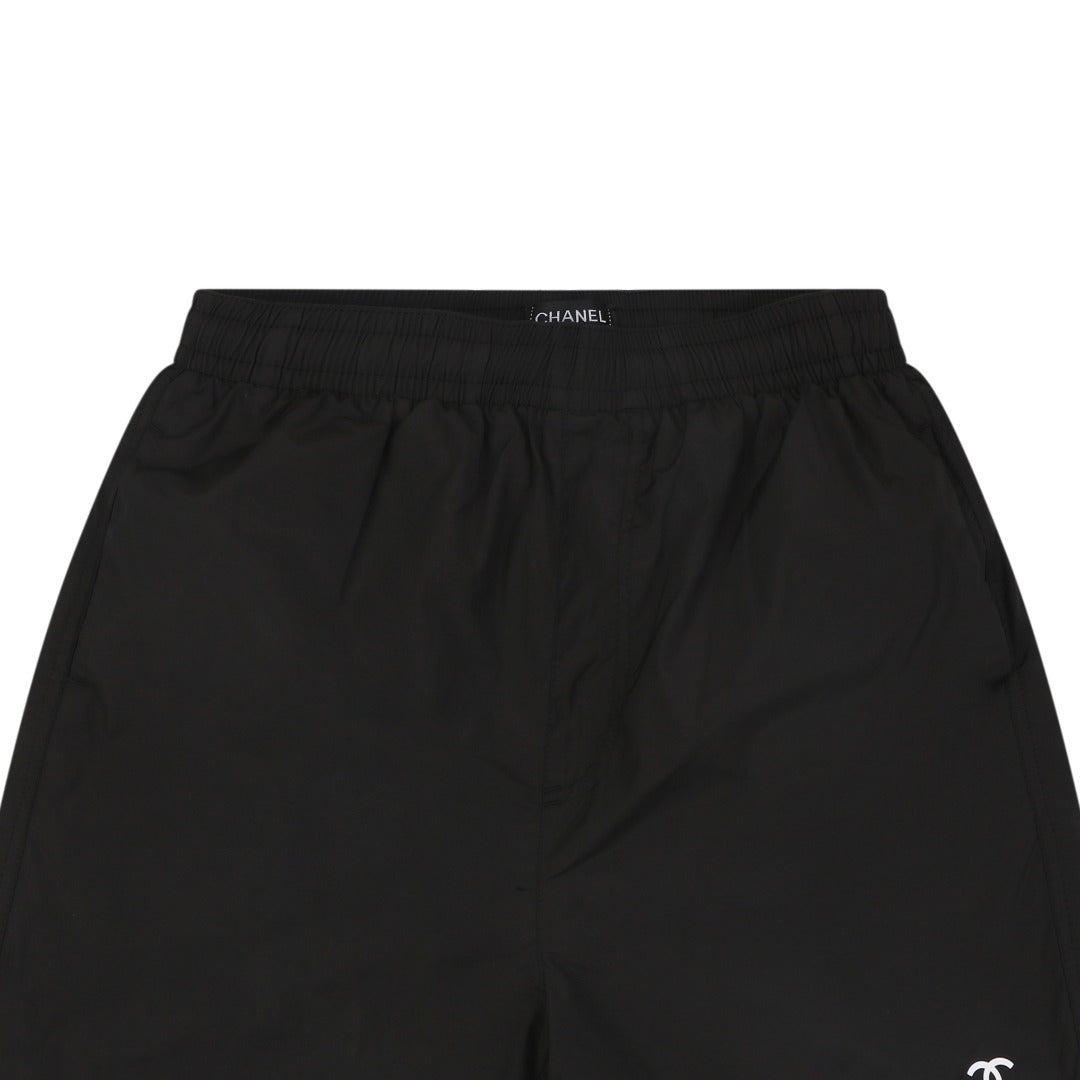 Chanel CC Mini Logo Embroidered Shorts – Black