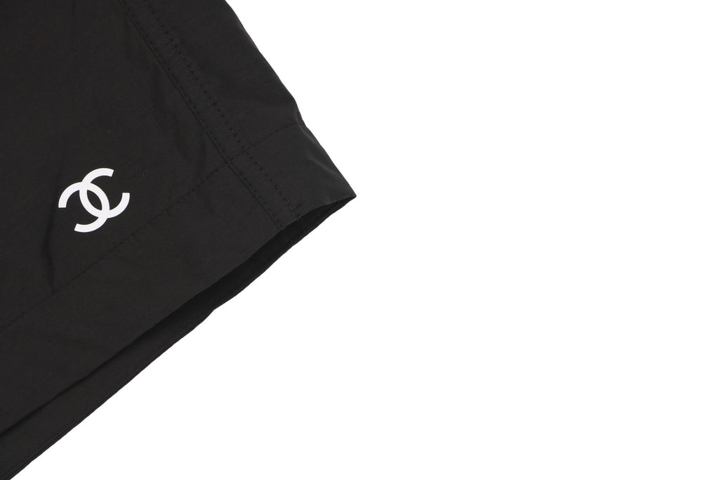 Chanel CC Mini Logo Embroidered Shorts – Black