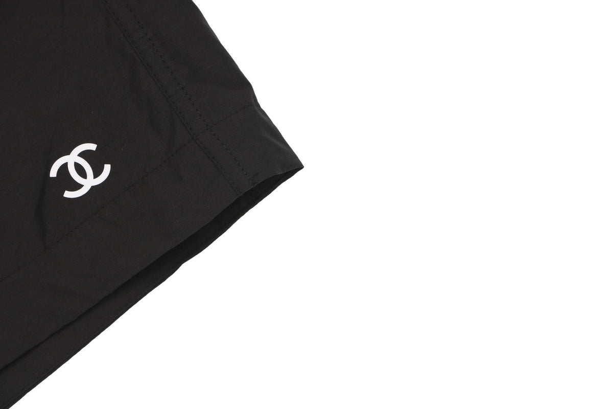 Chanel CC Mini Logo Embroidered Shorts – Black