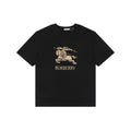Burberry Gradient Check Equestrian Knight Embroidered T-Shirt – Black