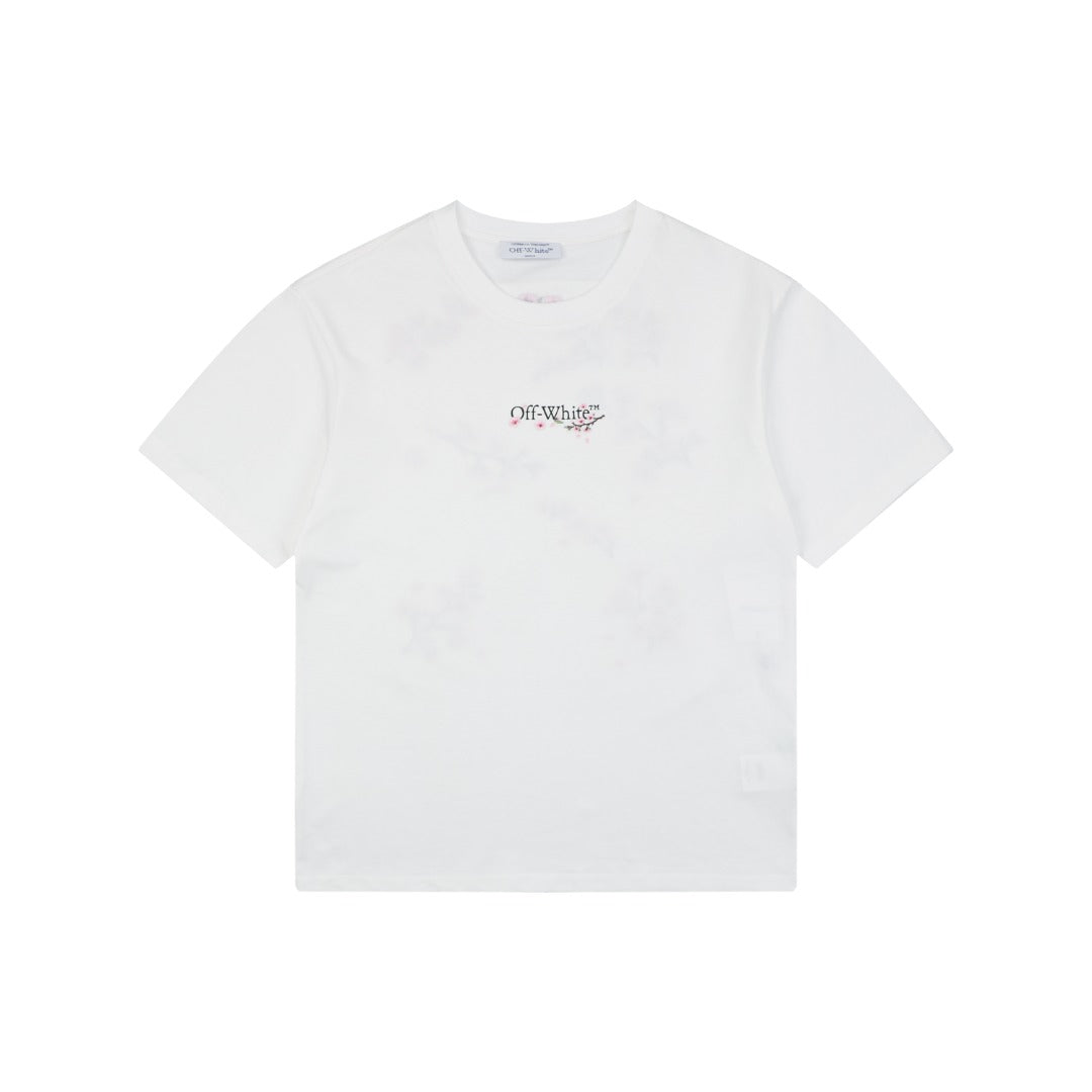 Off-White c/o Virgil Abloh Cherry Blossom Arrow Graphic Short Sleeve Tee — White