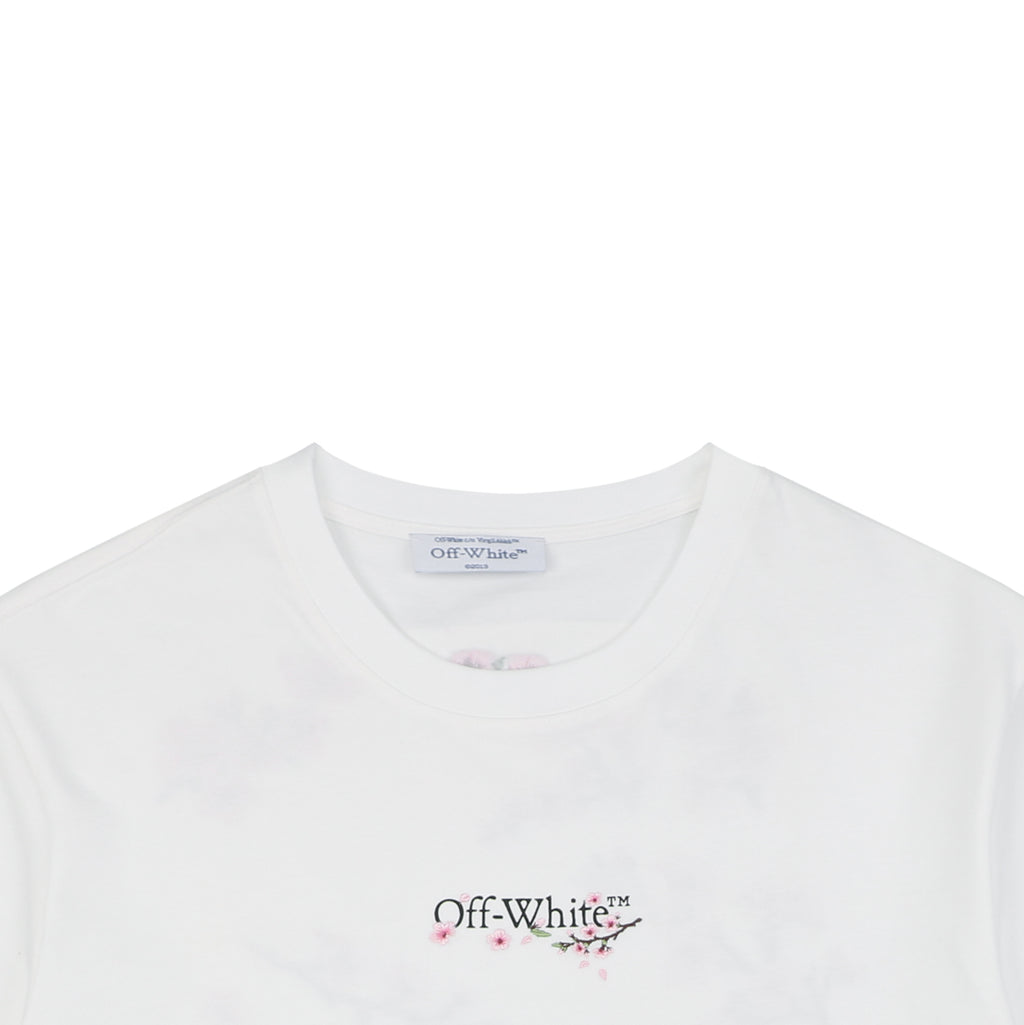 Off-White c/o Virgil Abloh Cherry Blossom Arrow Graphic Short Sleeve Tee — White