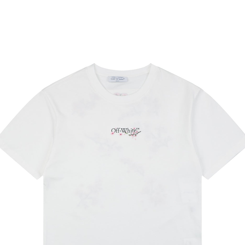 Off-White c/o Virgil Abloh Cherry Blossom Arrow Graphic Short Sleeve Tee — White