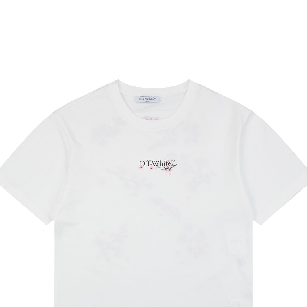 Off-White c/o Virgil Abloh Cherry Blossom Arrow Graphic Short Sleeve Tee — White