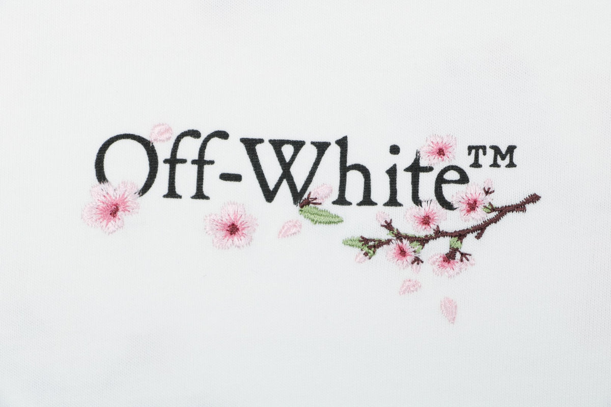 Off-White c/o Virgil Abloh Cherry Blossom Arrow Graphic Short Sleeve Tee — White