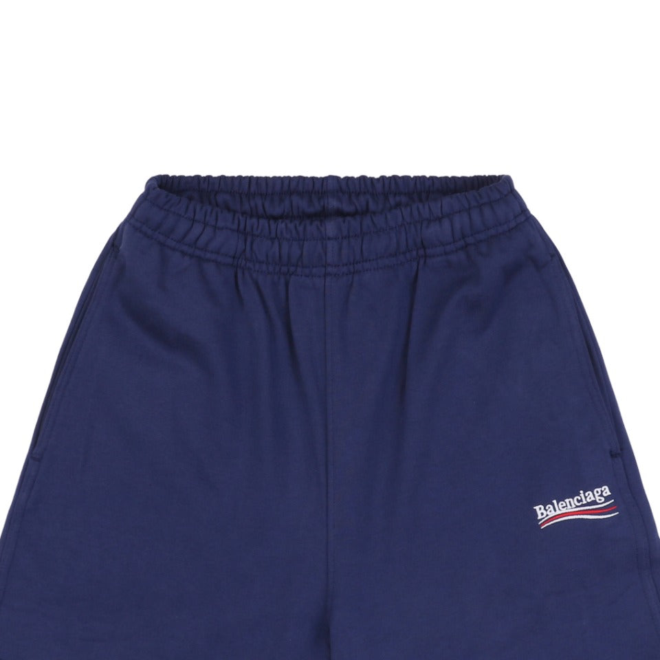 Balenciaga 24SS Cola Logo Embroidered Shorts – Navy Blue Purple