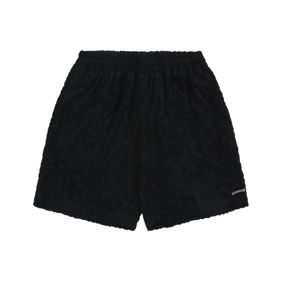 Chrome Hearts Cannes Limited Edition Cross Floral Terry Shorts – Black