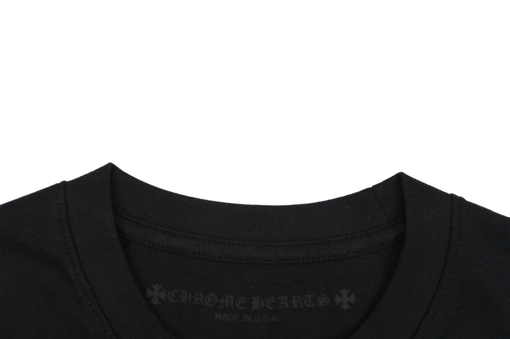 Chrome Hearts Pink & Green Sanskrit Scroll Print T-Shirt – Black