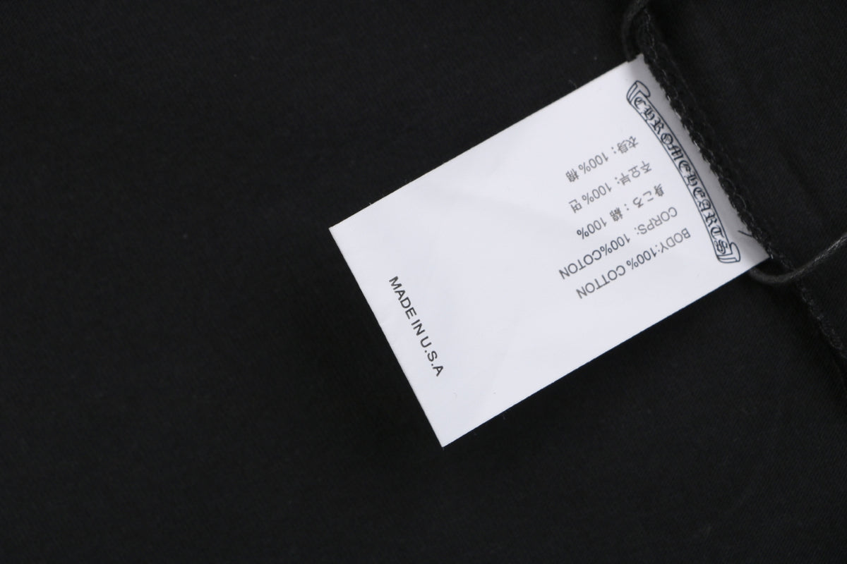 Chrome Hearts Pink & Green Sanskrit Scroll Print T-Shirt – Black