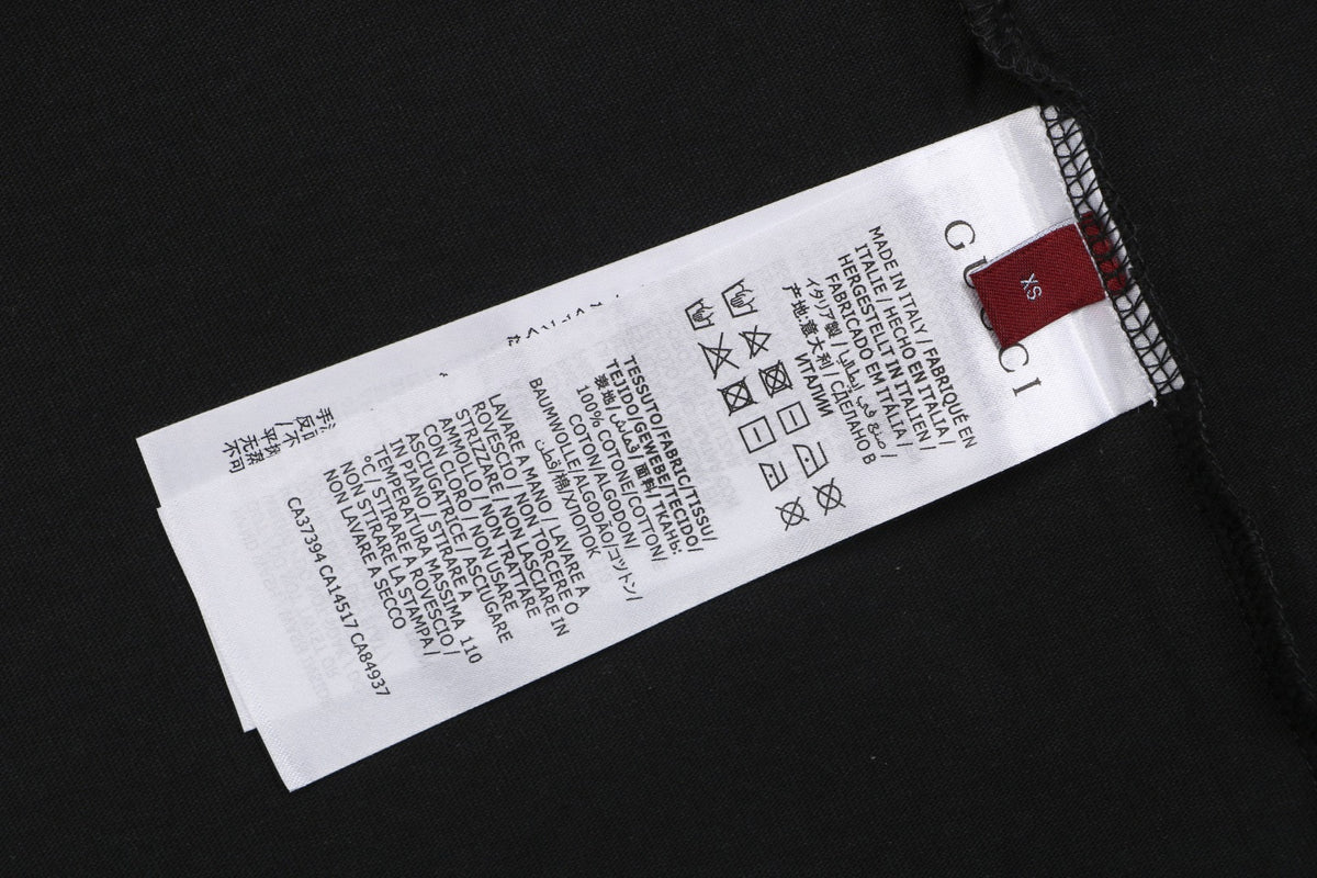 Gucci Double G Letter Graphic Print T-Shirt – Black
