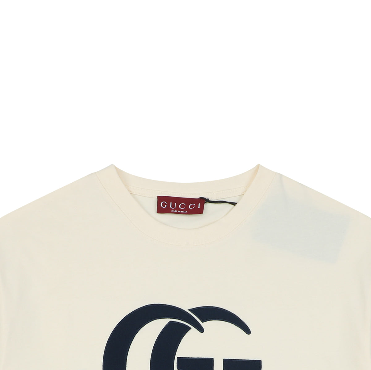 Gucci Double G Letter Graphic Print T-Shirt – Cream