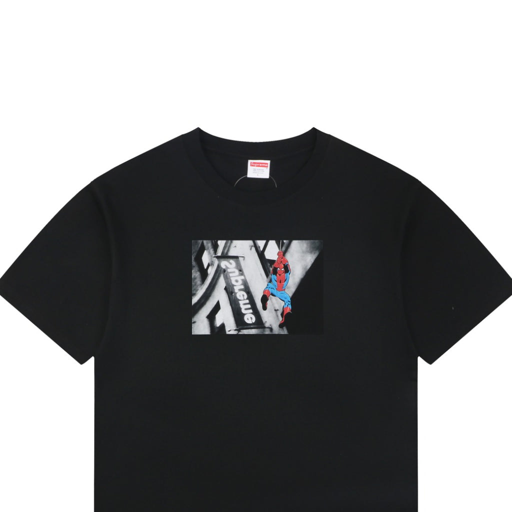 Supreme Spider-Man Graphic Print Short Sleeve Tee – Black