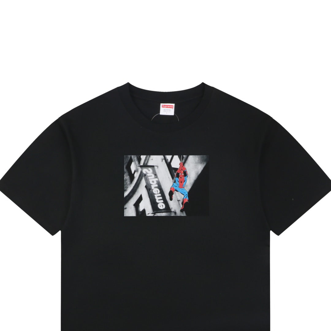 Supreme Spider-Man Graphic Print Short Sleeve Tee – Black