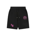 Chrome Hearts Sanskrit Cross Embroidered Shorts – Black / Pink-Purple