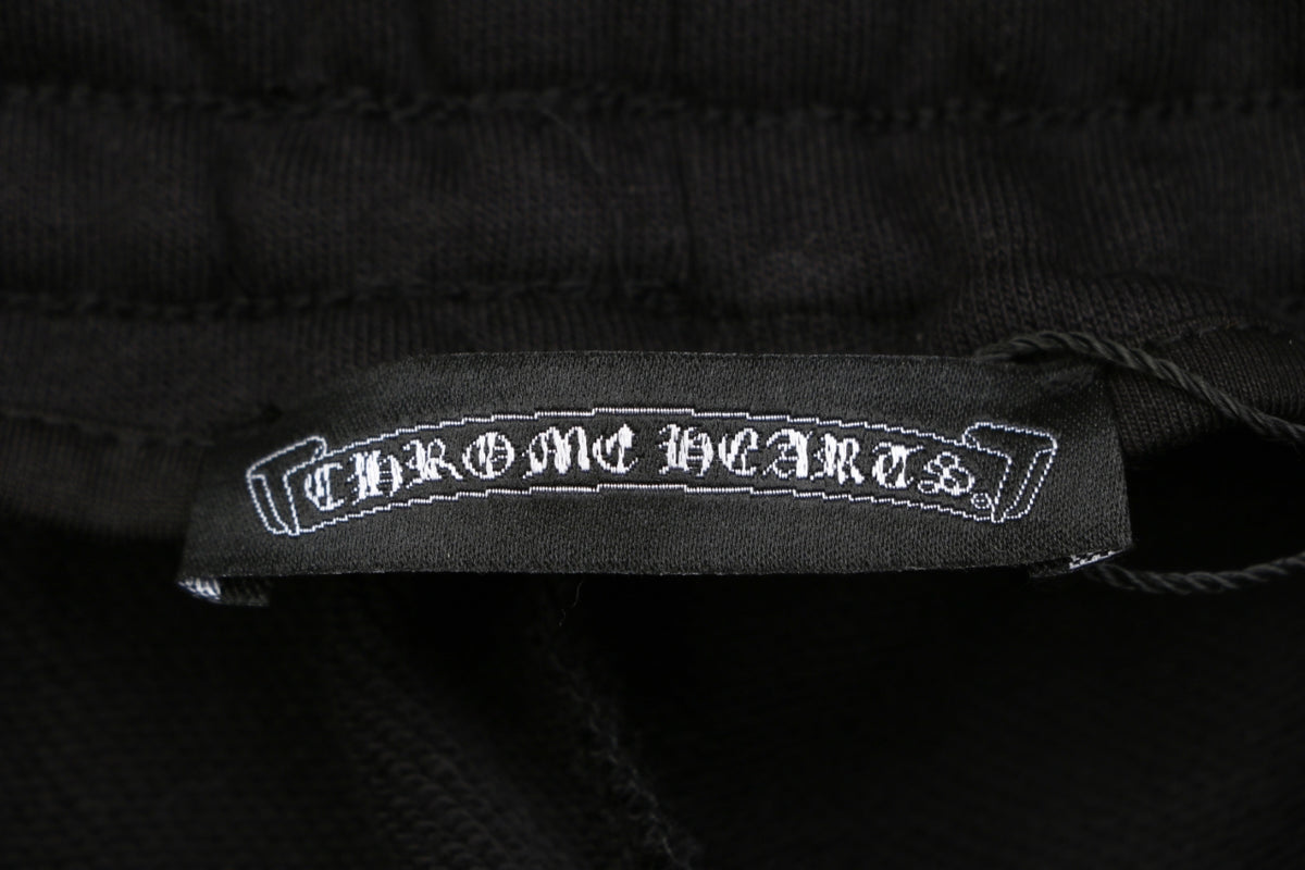 Chrome Hearts Sanskrit Cross Embroidered Shorts – Black / Pink-Purple