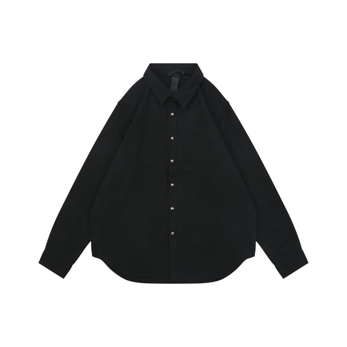 Chrome Hearts Cuff Cross Leather Patch Long Sleeve Shirt – Black